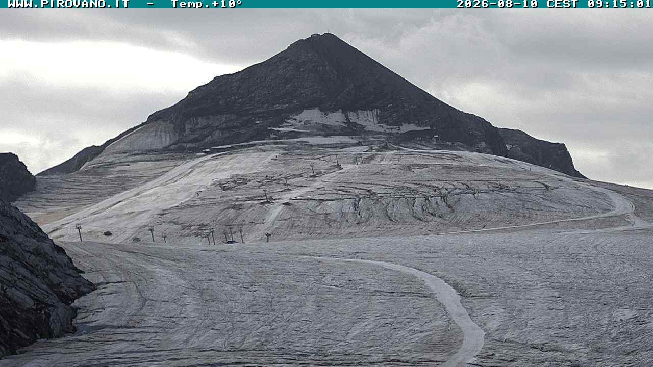 Panorama piste Geister al ghiacciaio Stelvio
